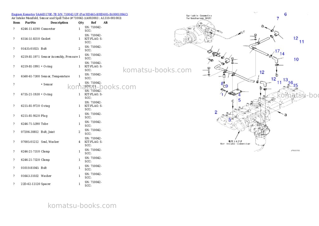Komatsu saa6d170e-7b s/n 710042-up for hd465-8/hd605-8 Parts catalog cover Page 4 Komatsu saa6d170e-7b s/n 710042-up for hd465-8/hd605-8 Parts catalog cover Page 4