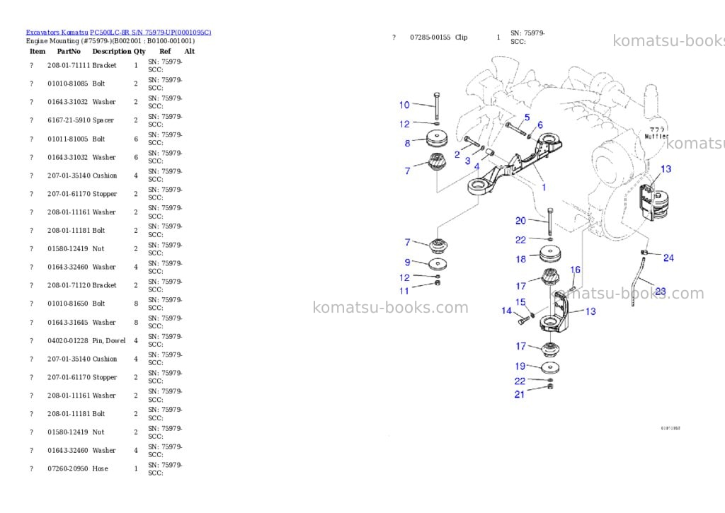 Komatsu pc500lc-8r s/n 75979-up Parts catalog cover
