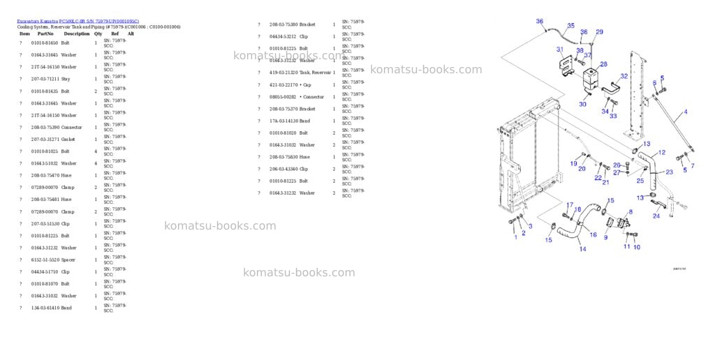 Komatsu pc500lc-8r s/n 75979-up Parts catalog cover Page 9