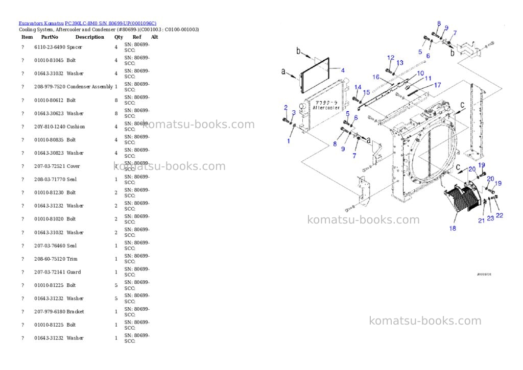 Komatsu pc390lc-8m0 s/n 80699-up Parts catalog cover Page 6 Komatsu pc390lc-8m0 s/n 80699-up Parts catalog cover Page 6