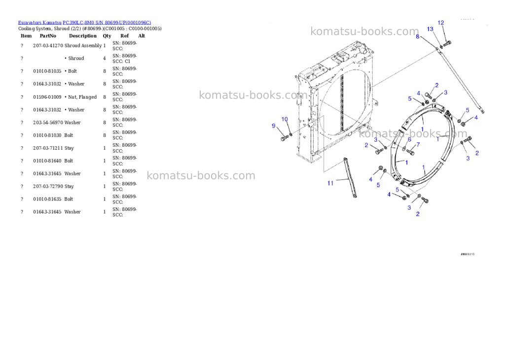 Komatsu pc390lc-8m0 s/n 80699-up Parts catalog cover Page 8 Komatsu pc390lc-8m0 s/n 80699-up Parts catalog cover Page 8