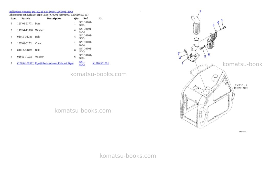 Komatsu d51ex-24 s/n 10001-up Parts catalog cover Page 10
