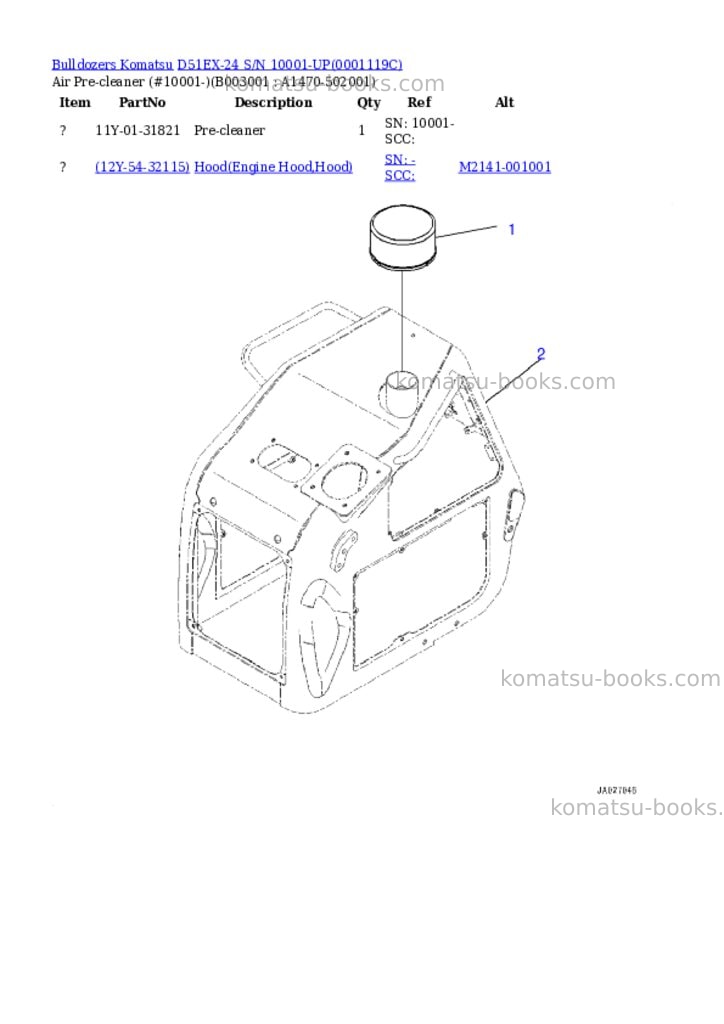 Komatsu d51ex-24 s/n 10001-up Parts catalog cover Page 3