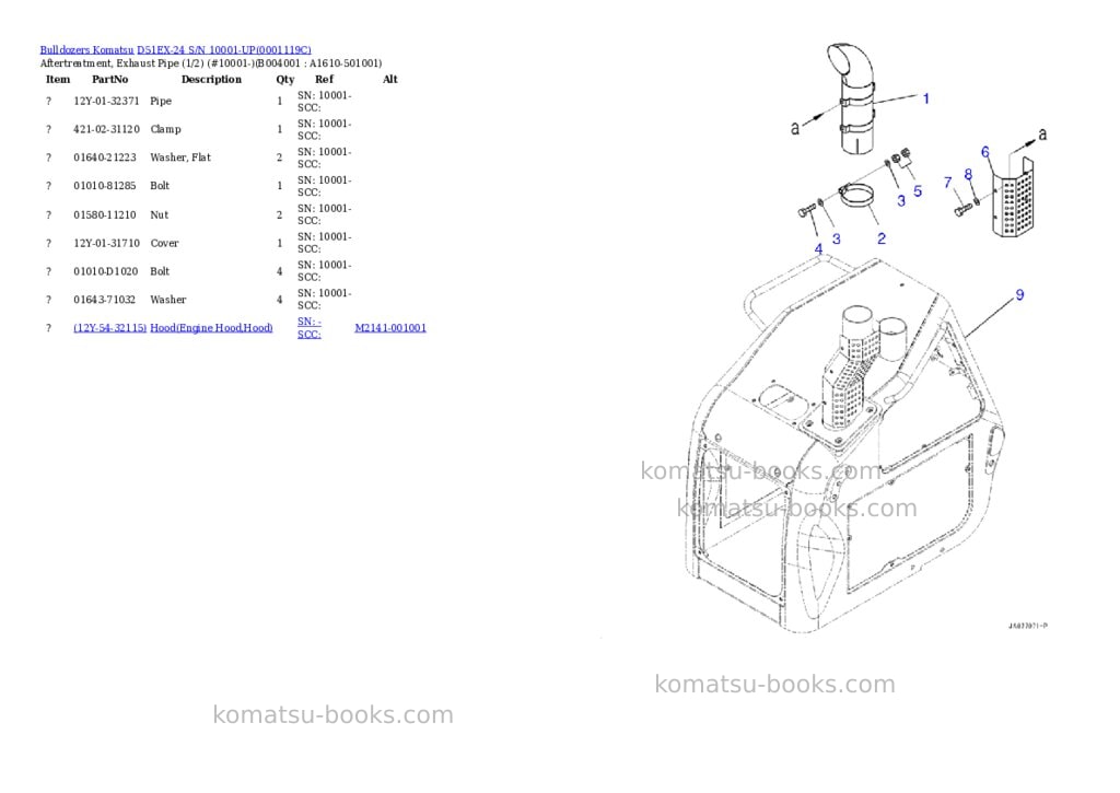 Komatsu d51ex-24 s/n 10001-up Parts catalog cover Page 4