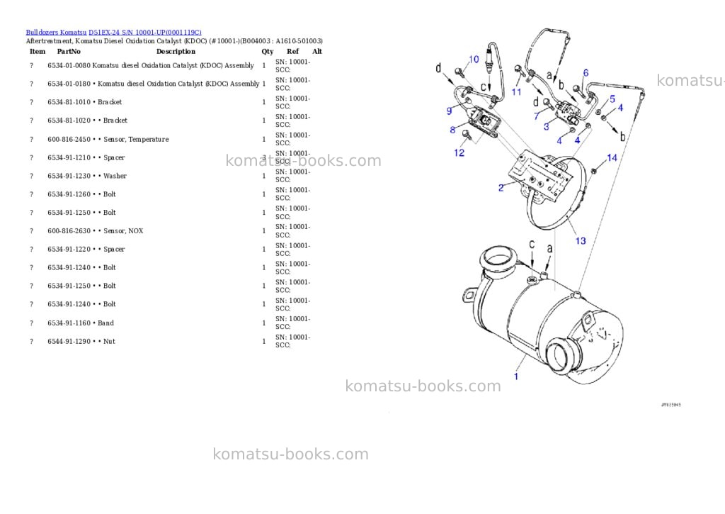 Komatsu d51ex-24 s/n 10001-up Parts catalog cover Page 6