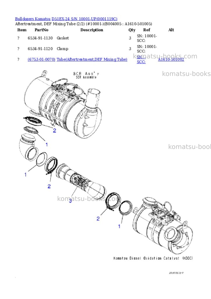 Komatsu d51ex-24 s/n 10001-up Parts catalog cover Page 8