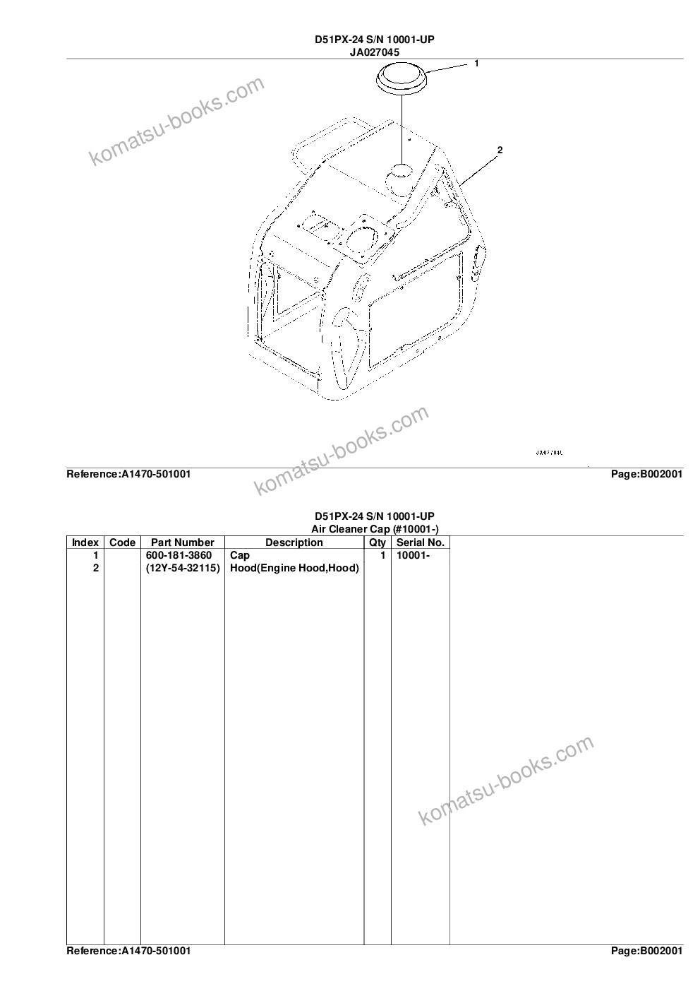 Komatsu d51px-24 s/n 10001-up Parts catalog cover Page 7