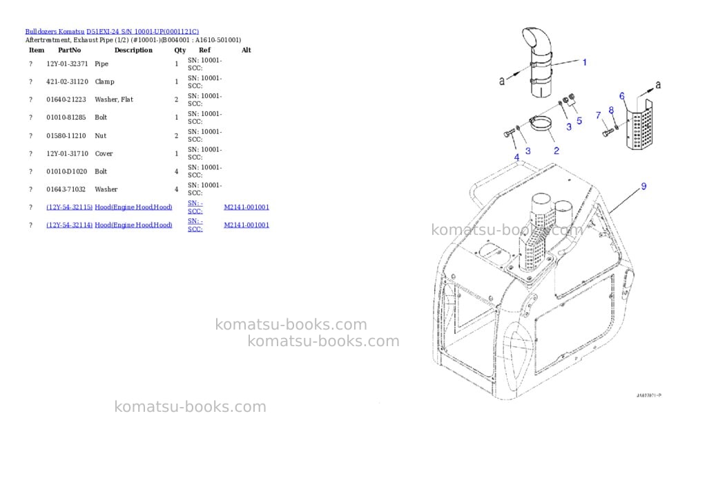 Komatsu d51exi-24 s/n 10001-up Parts catalog cover Page 4