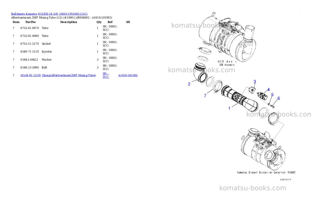 Komatsu d51exi-24 s/n 10001-up Parts catalog cover Page 5