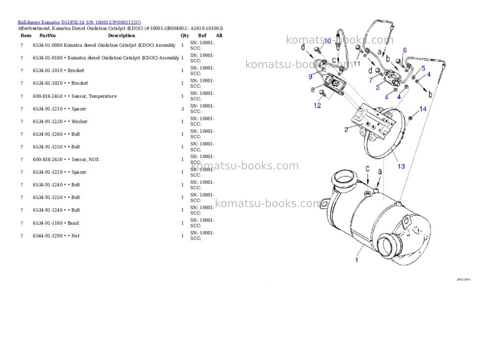 Komatsu d51exi-24 s/n 10001-up Parts catalog cover Page 6