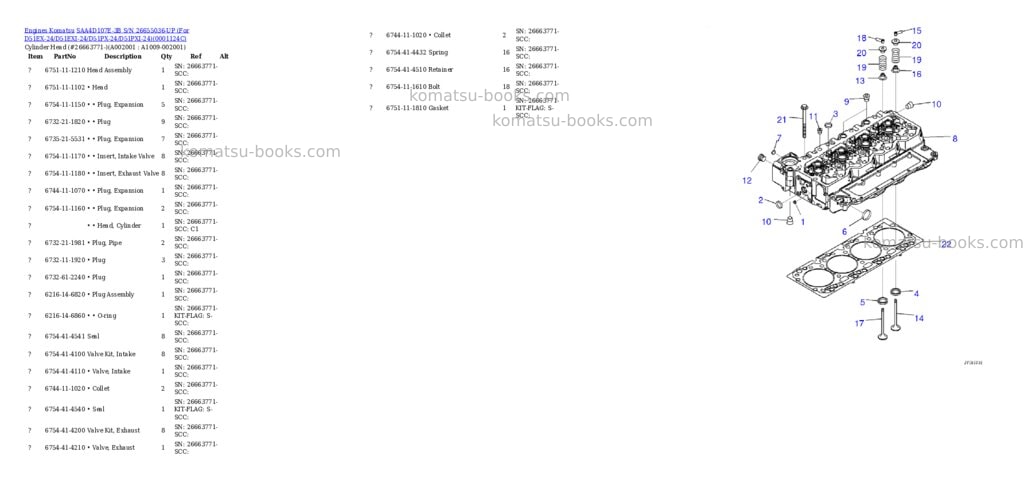 Komatsu saa4d107e-3b s/n 26655036-up for d51ex-24/d51exi-24/d51px-24/d51pxi-24 Parts catalog cover Komatsu saa4d107e-3b s/n 26655036-up for d51ex-24/d51exi-24/d51px-24/d51pxi-24 Parts catalog cover