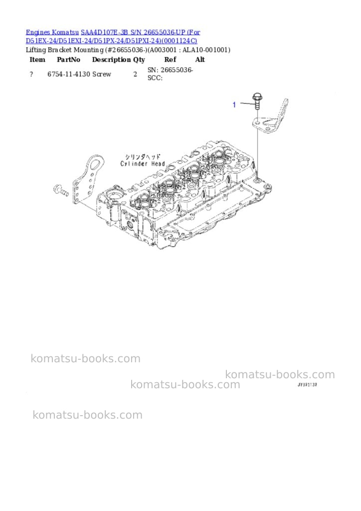 Komatsu saa4d107e-3b s/n 26655036-up for d51ex-24/d51exi-24/d51px-24/d51pxi-24 Parts catalog cover Page 2 Komatsu saa4d107e-3b s/n 26655036-up for d51ex-24/d51exi-24/d51px-24/d51pxi-24 Parts catalog cover Page 2
