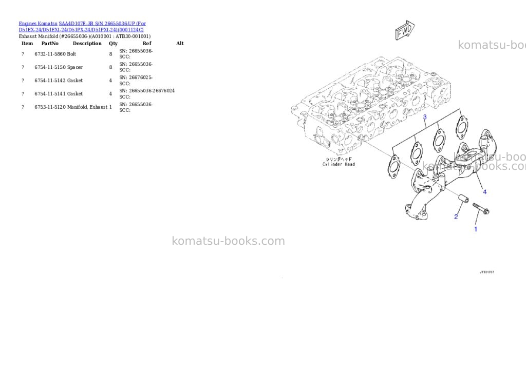 Komatsu saa4d107e-3b s/n 26655036-up for d51ex-24/d51exi-24/d51px-24/d51pxi-24 Parts catalog cover Page 9 Komatsu saa4d107e-3b s/n 26655036-up for d51ex-24/d51exi-24/d51px-24/d51pxi-24 Parts catalog cover Page 9