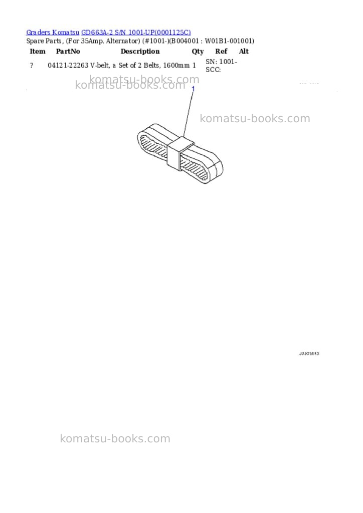 Komatsu gd663a-2 s/n 1001-up battery disconnect switch Parts catalog cover Page 4