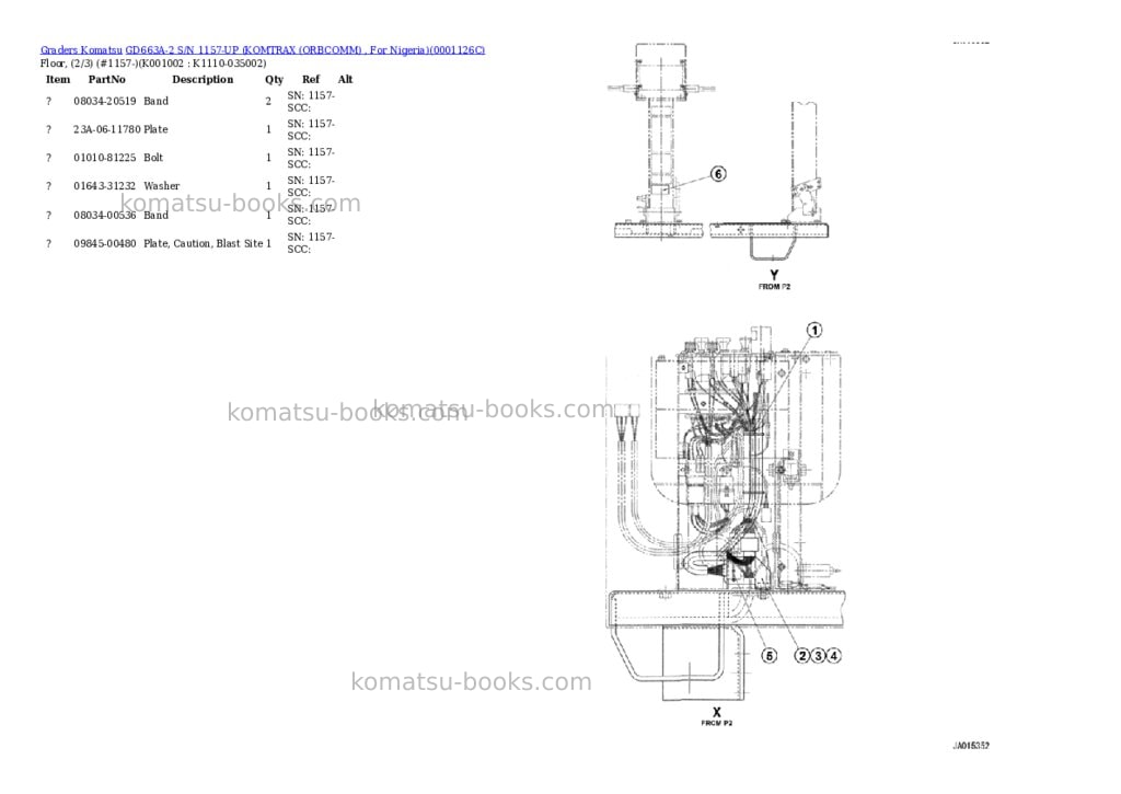 Komatsu gd663a-2 s/n 1157-up komtrax orbcomm , for nigeria Parts catalog cover Page 2 Komatsu gd663a-2 s/n 1157-up komtrax orbcomm , for nigeria Parts catalog cover Page 2