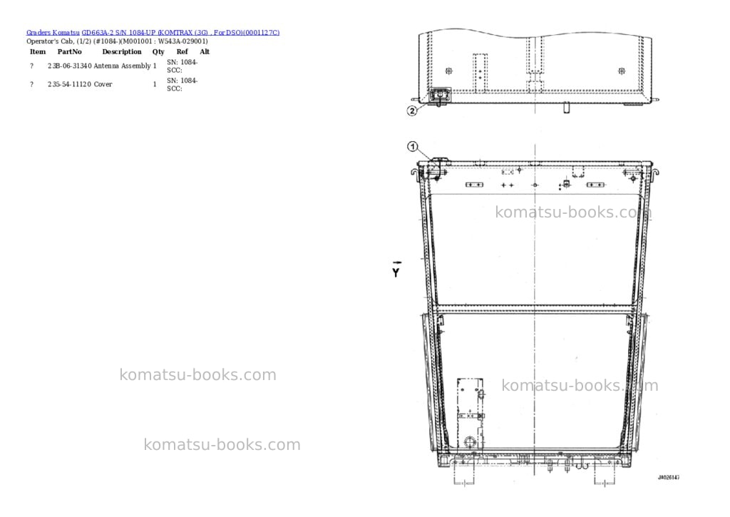 Komatsu gd663a-2 s/n 1084-up komtrax 3g , for dso Parts catalog cover Page 4