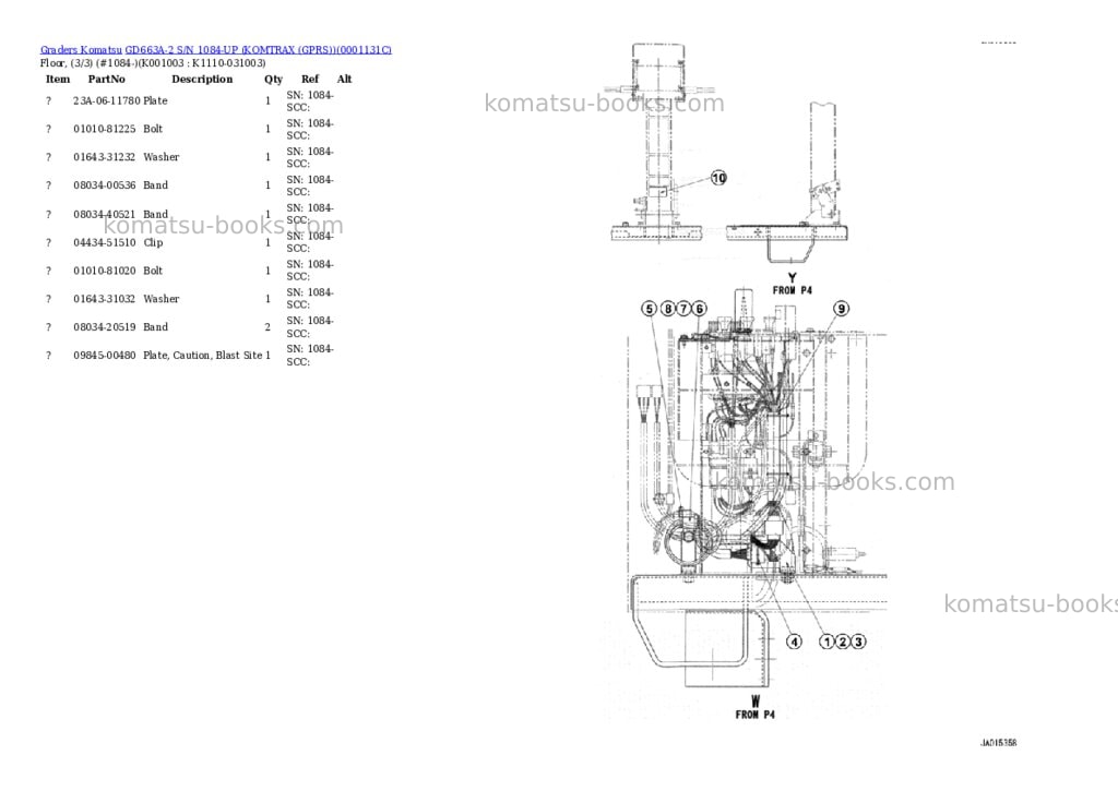 Komatsu gd663a-2 s/n 1084-up komtrax gprs Parts catalog cover Page 3