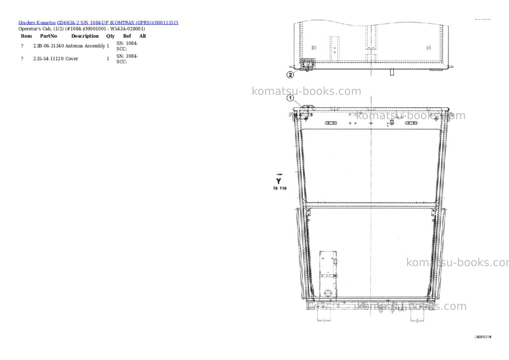 Komatsu gd663a-2 s/n 1084-up komtrax gprs Parts catalog cover Page 4