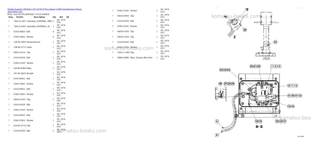 Komatsu gd663a-2 s/n 1678-up pre-cleaner 155hp chassis only Parts catalog cover Page 2
