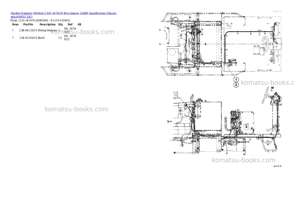 Komatsu gd663a-2 s/n 1678-up pre-cleaner 155hp chassis only Parts catalog cover Page 4