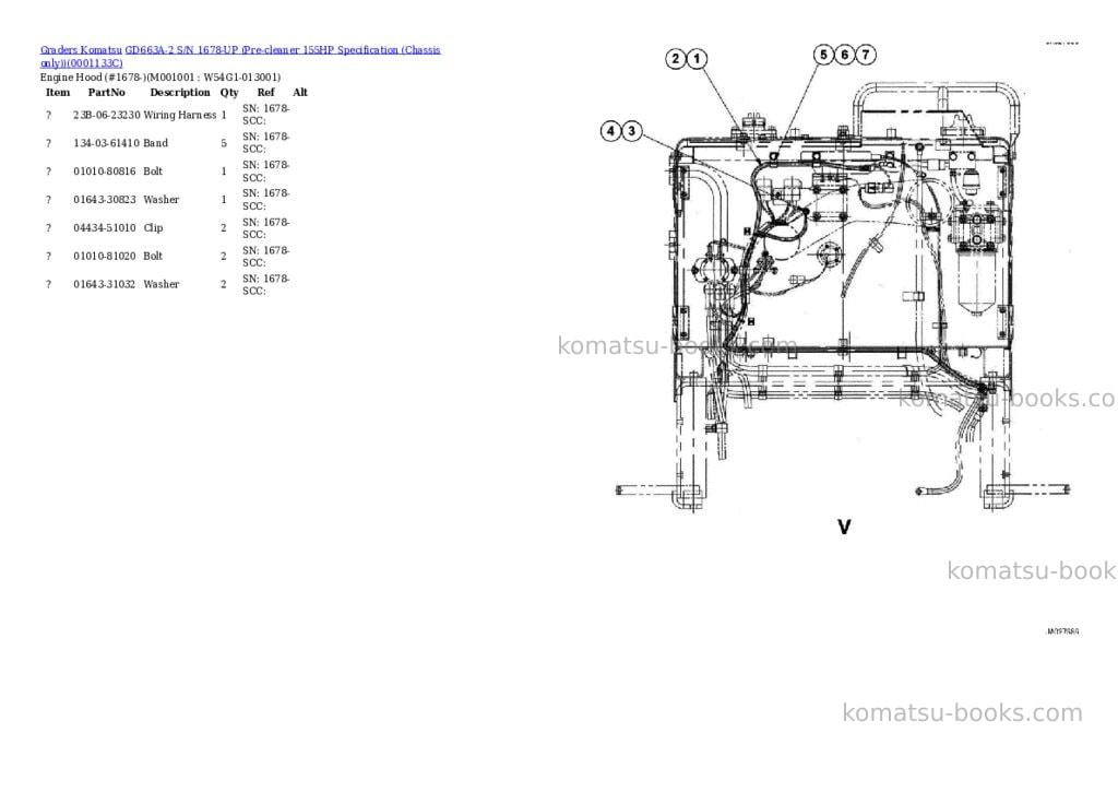 Komatsu gd663a-2 s/n 1678-up pre-cleaner 155hp chassis only Parts catalog cover Page 8