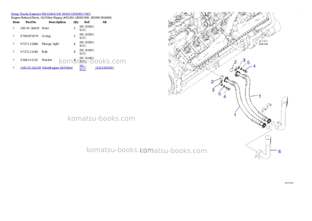 Komatsu hd1500-8 s/n 81001-up Parts catalog cover Page 7