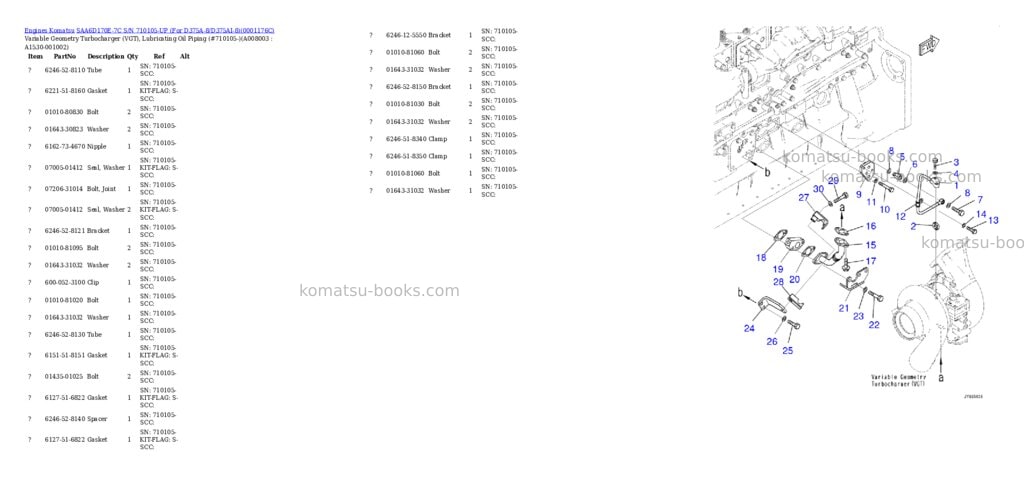 Komatsu saa6d170e-7c s/n 710105-up for d375a-8/d375ai-8 Parts catalog cover Page 10