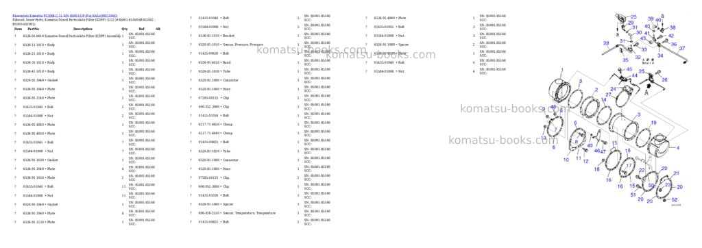 Komatsu PC490LC-11 S/N 85001-UP (For KAL) Parts catalog cover Page 5