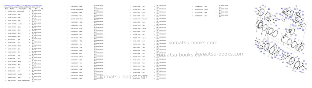 Komatsu PC490LC-11 S/N 85001-UP (For KAL) Parts catalog cover Page 8