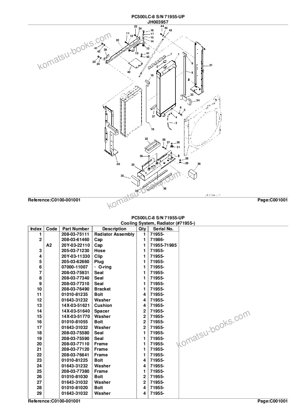 Komatsu pc500lc-8 s/n 71955-up Parts catalog cover Page 10 Komatsu pc500lc-8 s/n 71955-up Parts catalog cover Page 10