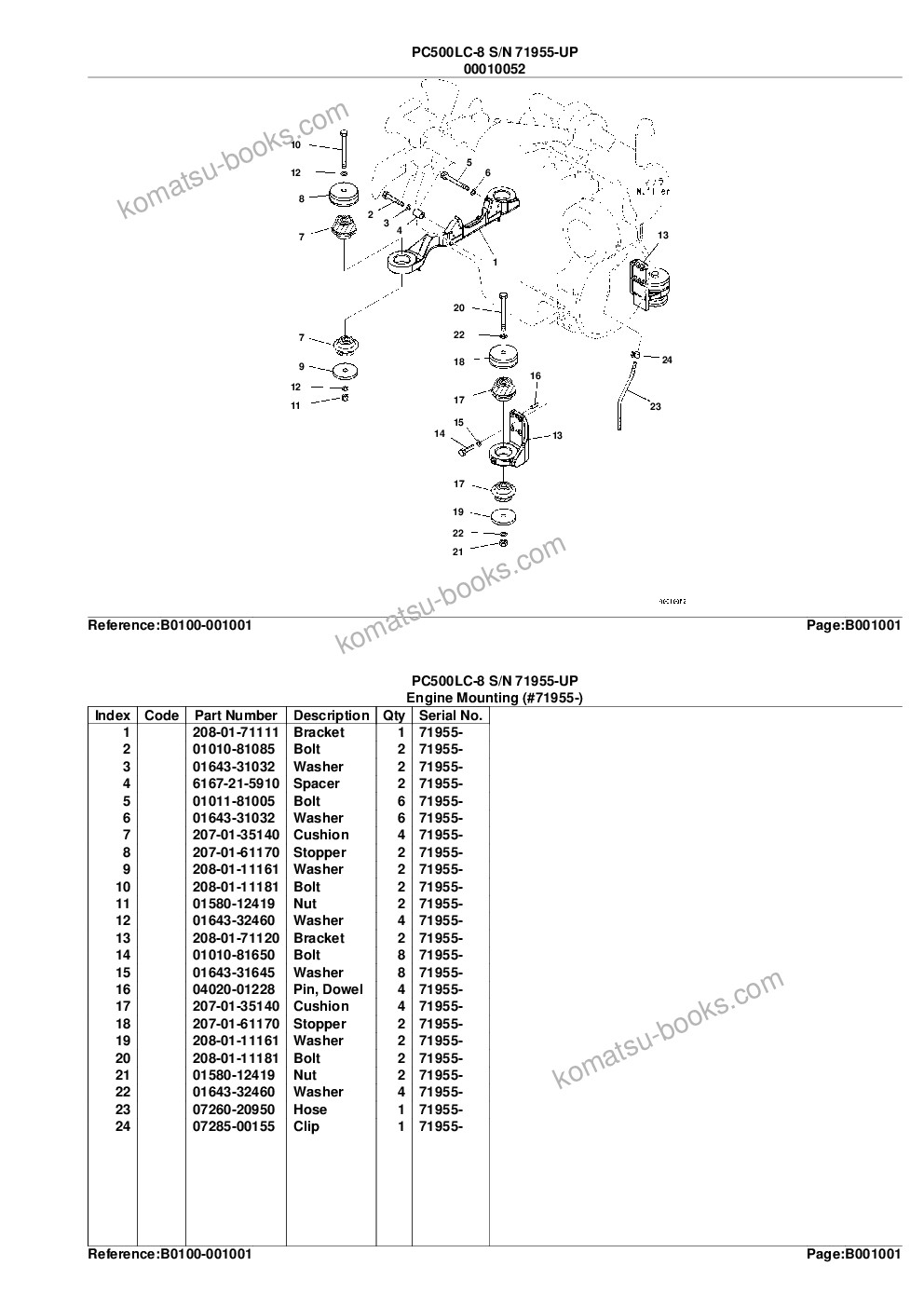 Komatsu pc500lc-8 s/n 71955-up Parts catalog cover Page 4 Komatsu pc500lc-8 s/n 71955-up Parts catalog cover Page 4