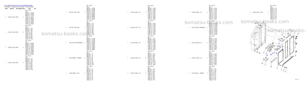 Komatsu PC78USI-10 S/N 33279-40999 Parts catalog cover Page 10