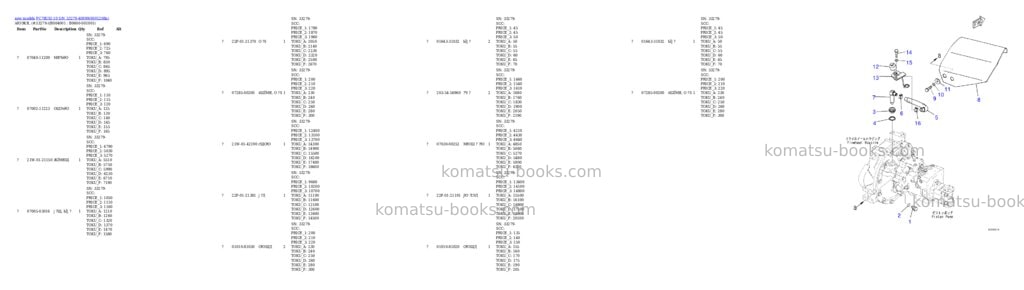 Komatsu PC78USI-10 S/N 33279-40999 Parts catalog cover Page 7