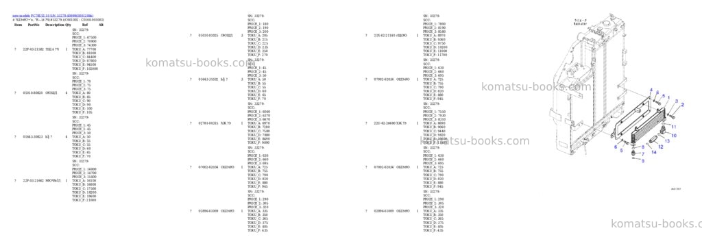 Komatsu PC78USI-10 S/N 33279-40999 Parts catalog cover Page 9