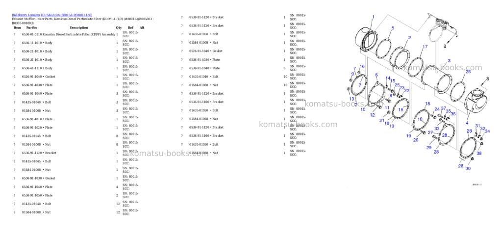 Komatsu d375ai-8 s/n 80015-up Parts catalog cover Page 10 Komatsu d375ai-8 s/n 80015-up Parts catalog cover Page 10