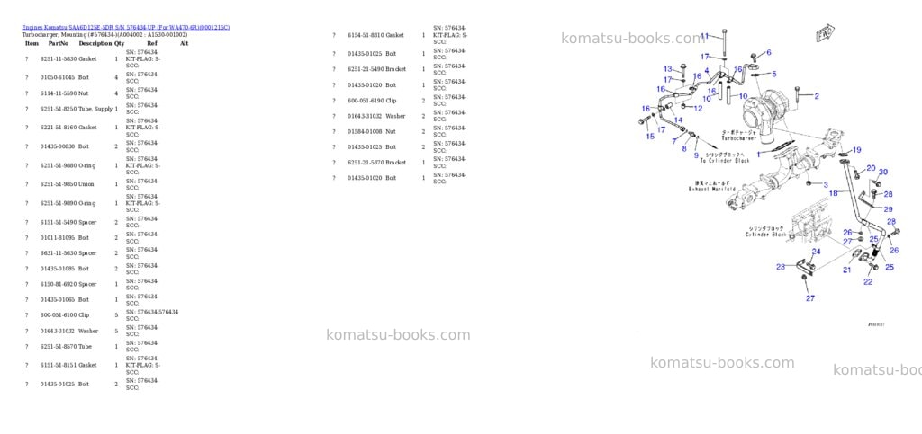 Komatsu saa6d125e-5dr s/n 576434-up for wa470-6r Parts catalog cover Page 4
