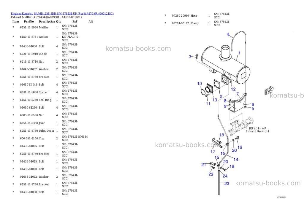 Komatsu saa6d125e-5dr s/n 576434-up for wa470-6r Parts catalog cover Page 9