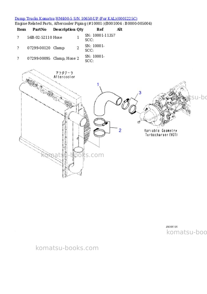 Komatsu hm400-5 s/n 10650-up for kal Parts catalog cover Page 3