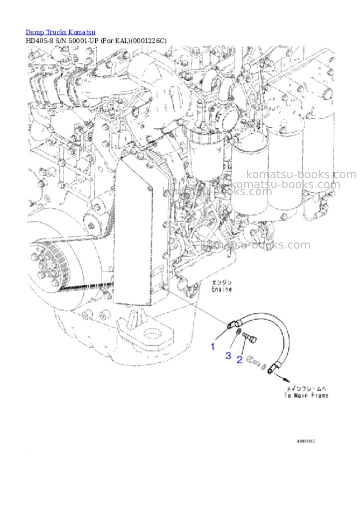 Komatsu HD405-8 S/N 50001-UP (For KAL) Parts catalog cover Page 2
