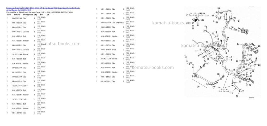 Komatsu pc138us-8 s/n 33581-up 2-attachment with proportional lever for south africachassis only Parts catalog cover Page 3 Komatsu pc138us-8 s/n 33581-up 2-attachment with proportional lever for south africachassis only Parts catalog cover Page 3