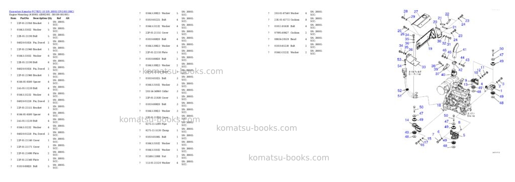 Komatsu pc78uu-10 s/n 30001-up Parts catalog cover Komatsu pc78uu-10 s/n 30001-up Parts catalog cover