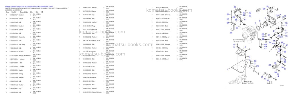 Komatsu SAA6D125E-7E S/N 863458-UP (For WA480-8) Parts catalog cover Page 10