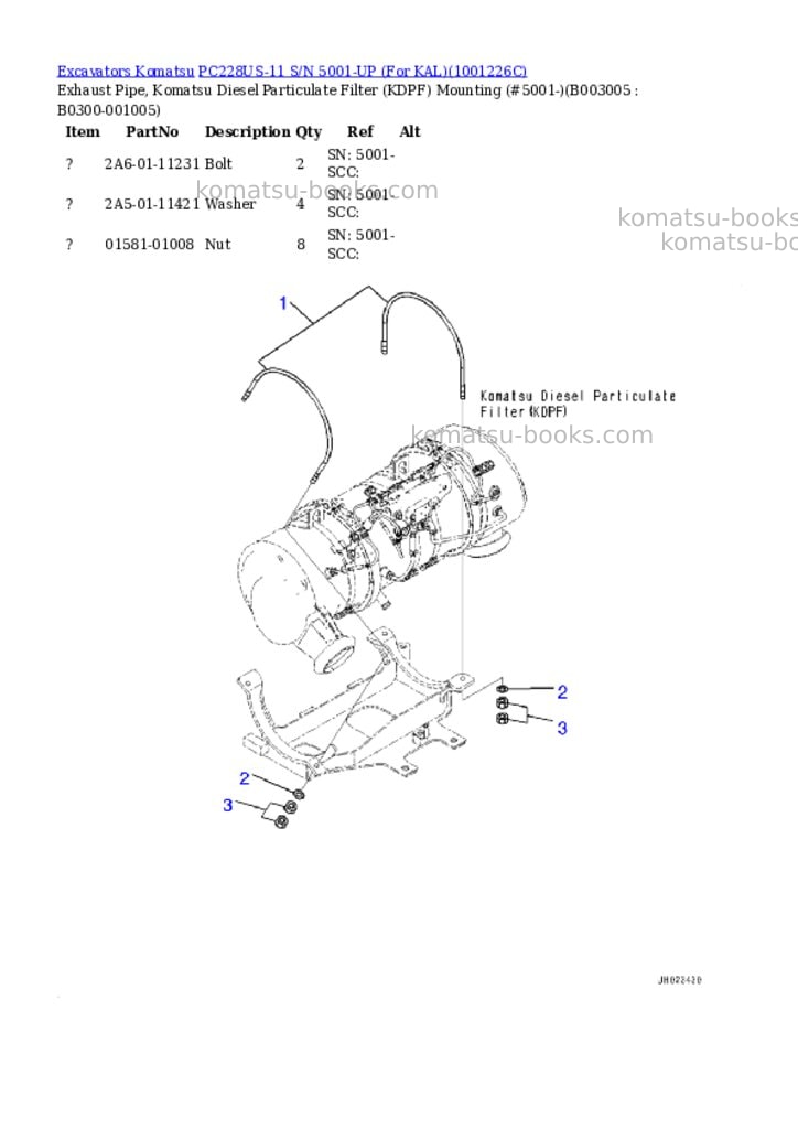 Komatsu pc228us-11 s/n 5001-up for kal Parts catalog cover Page 9 Komatsu pc228us-11 s/n 5001-up for kal Parts catalog cover Page 9