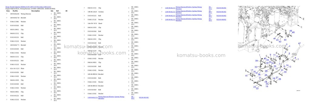 Komatsu hd605-8 s/n 30072-up for kal Parts catalog cover Page 7
