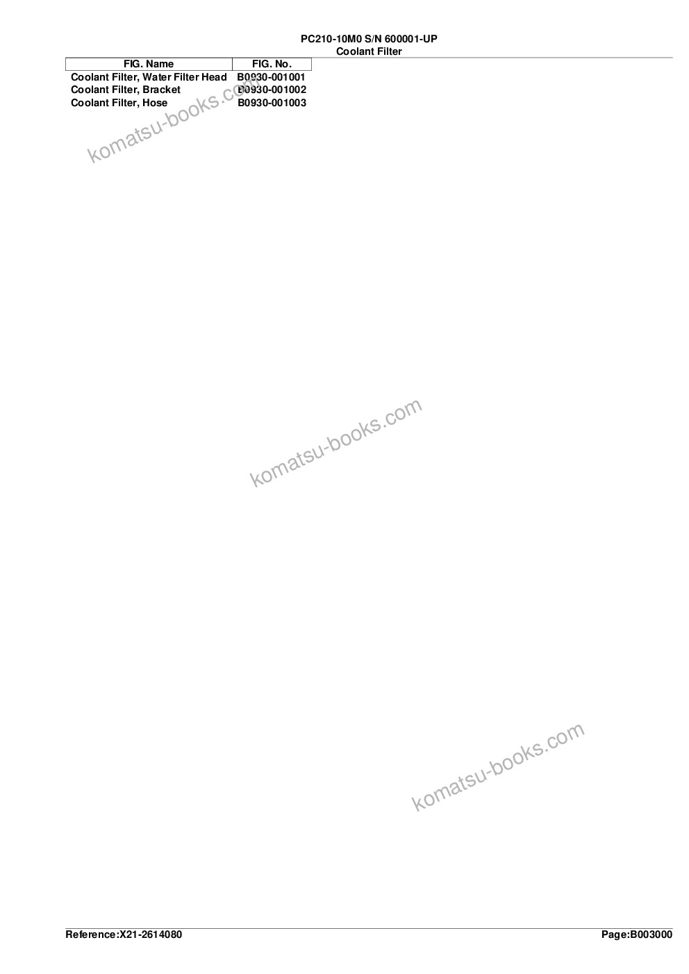 Komatsu pc210-10m0 s/n 600001-up Parts catalog cover Page 8 Komatsu pc210-10m0 s/n 600001-up Parts catalog cover Page 8
