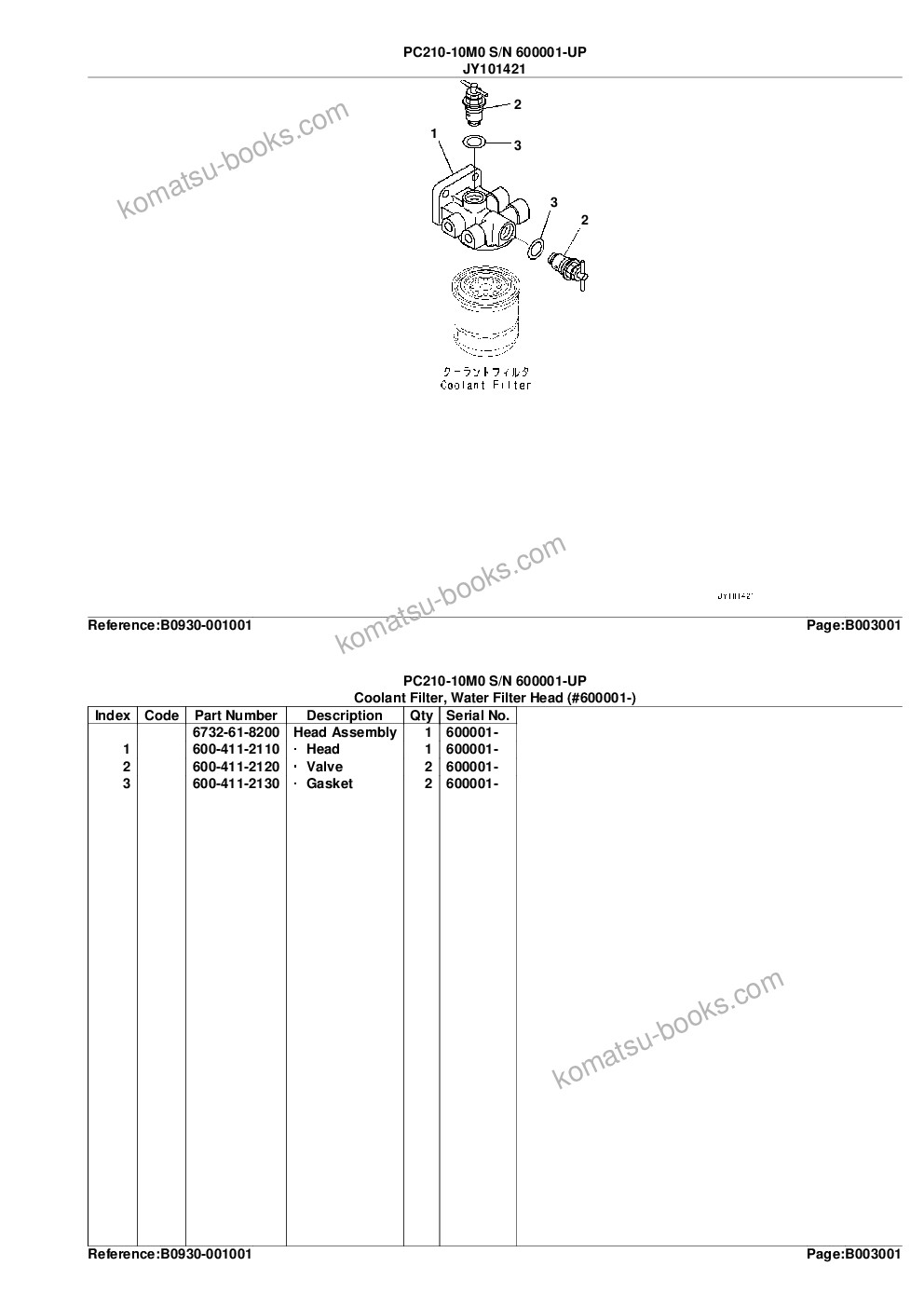 Komatsu pc210-10m0 s/n 600001-up Parts catalog cover Page 9 Komatsu pc210-10m0 s/n 600001-up Parts catalog cover Page 9