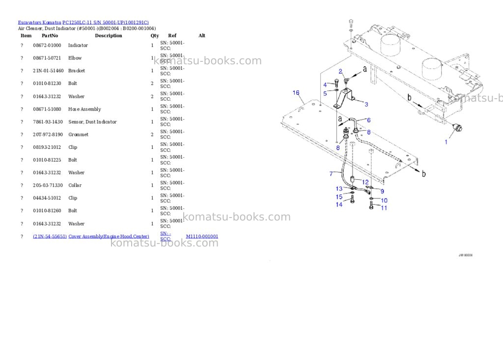 Komatsu pc1250lc-11 s/n 50001-up Parts catalog cover Page 7
