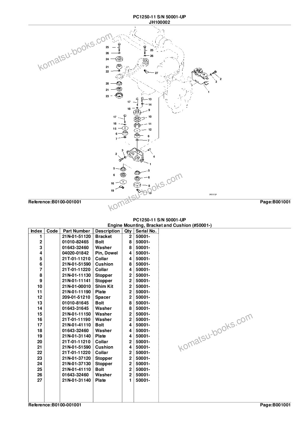 Komatsu pc1250-11 s/n 50001-up for eu Parts catalog cover Page 4