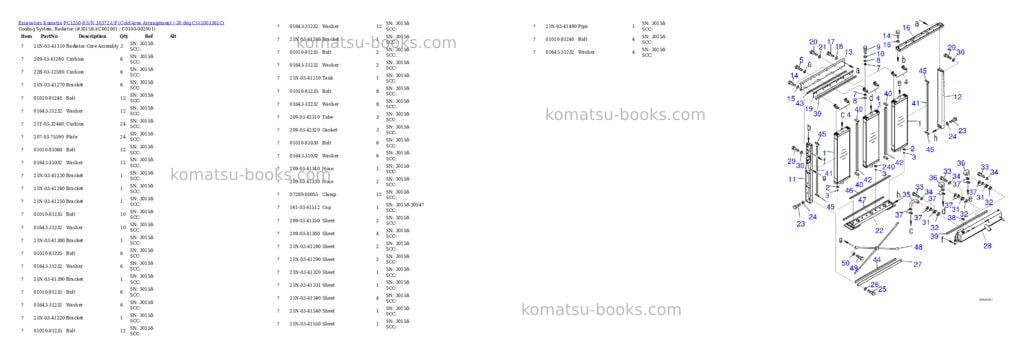 Komatsu pc1250-8 s/n 30372-up cold area arrangement -30 deg c Parts catalog cover Page 10