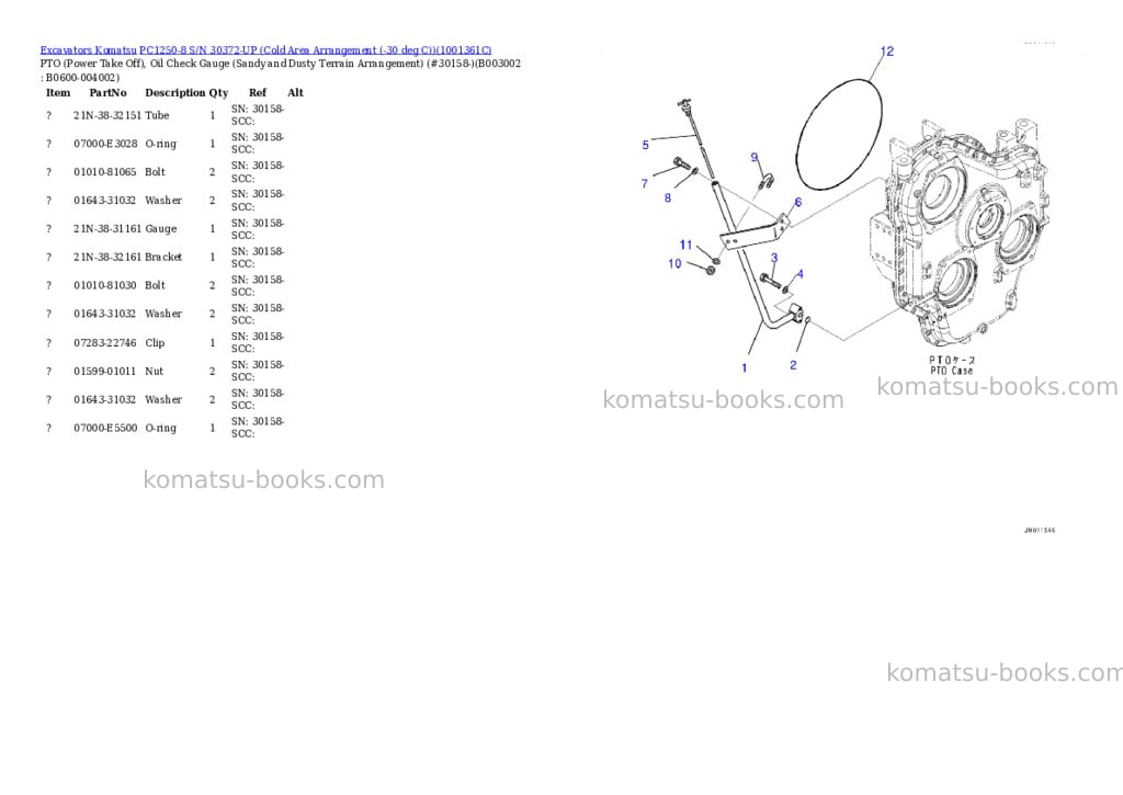 Komatsu pc1250-8 s/n 30372-up cold area arrangement -30 deg c Parts catalog cover Page 4